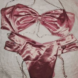 Mauve Satin 2 piece set